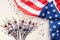 6 Pack Patriotic Picks,17in Tall 4th of July Stems Red White Blue Berry and Star Spray for Independence Day Decor(Red-White-Blue)